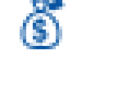 Ícono de bolsa de dinero con signo de dólar
